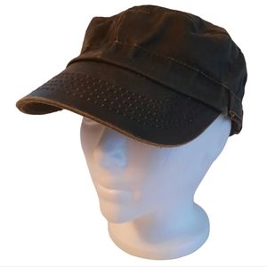 Dorfman Pacific Co Handmade Weathered Cotton Cadet Cap Hat Mens Size S Brown